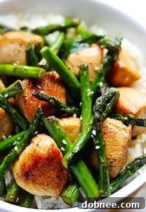 Chicken and Asparagus Stir-Fry dish
