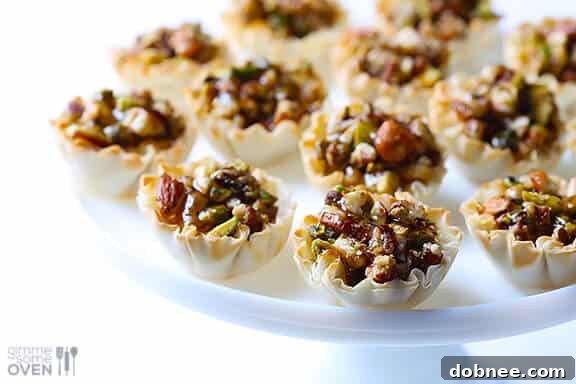 Two Baklava Cups stacked on a small white plate