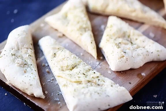 Delicious Easy Italian Flatbread, topped with herbs and sea salt