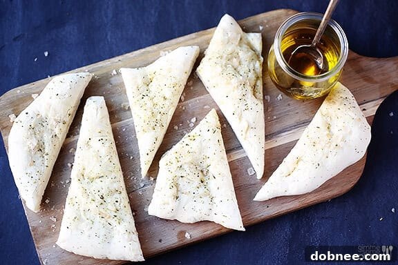 Freshly baked Italian Flatbread, hot from the oven