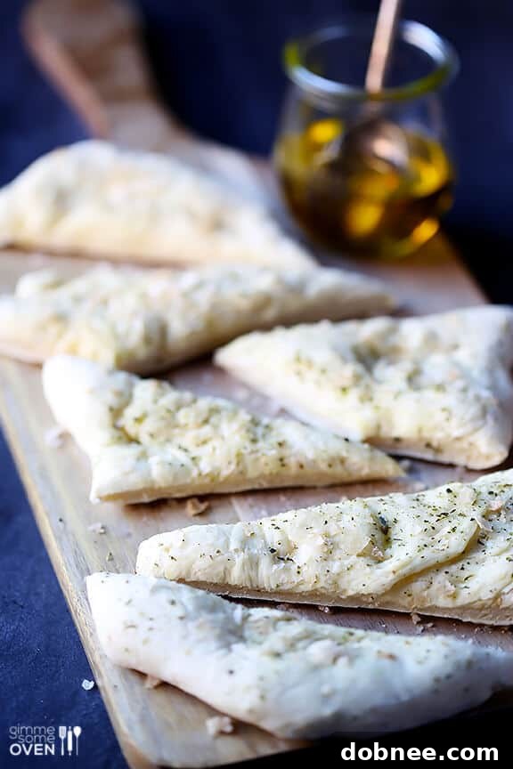 Sliced Italian Flatbread, perfect for sharing