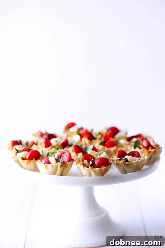 Ingredients for Caprese Phyllo Cups laid out