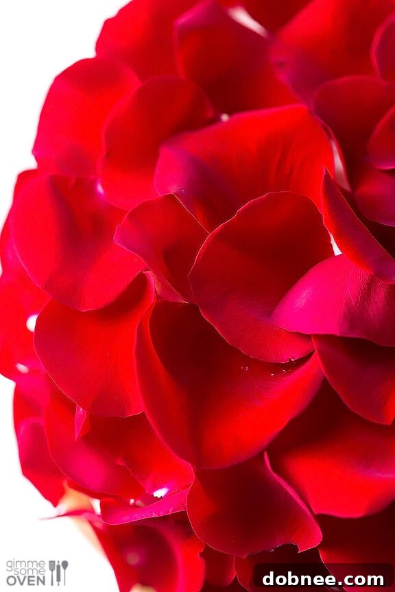 Rose Cake elegantly decorated with delicate rose petals captured from an overhead view