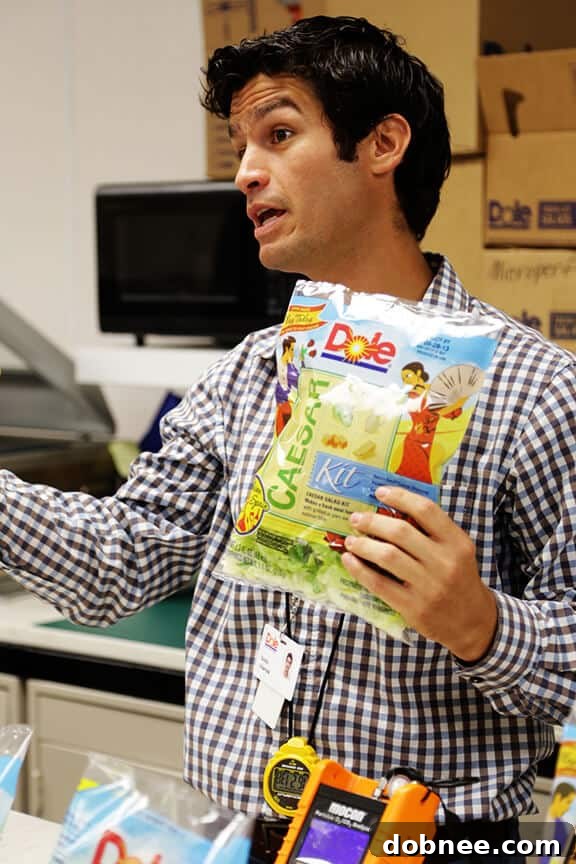 Inside the Dole washing and bagging facility