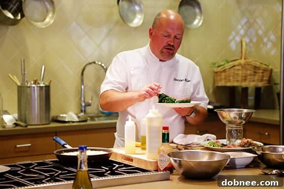 Chef from Mundaka demonstrates black beluga lentil salad