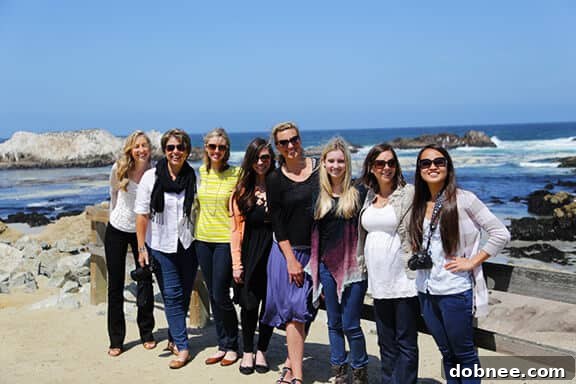 Happy faces of bloggers and friends on the 17-Mile Drive