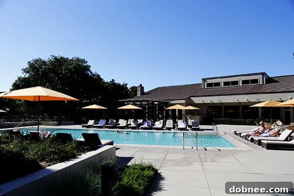 Sunny California weather and inviting pools at the ranch