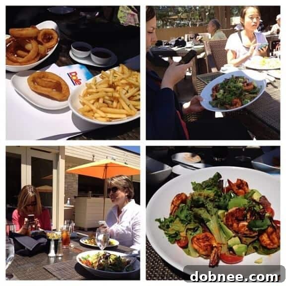 Food bloggers capturing lunch dishes at Carmel Valley Ranch
