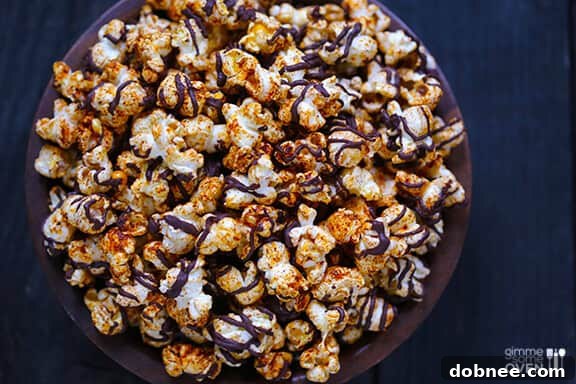 Spiced Chocolate Popcorn, a delicious and unique snack
