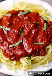 Pasta with Dark Chocolate Marinara Sauce