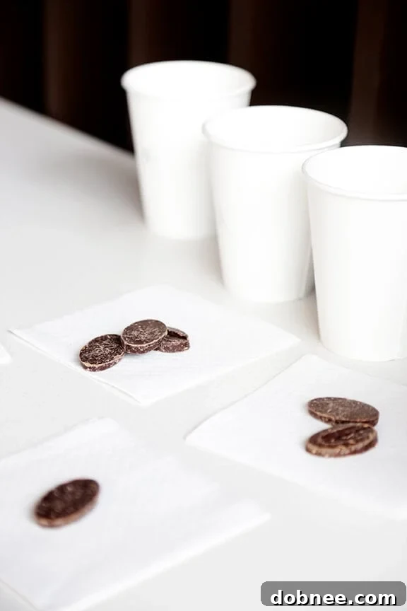 Christopher Elbow leads a chocolate tasting session, explaining flavor profiles and global influences.