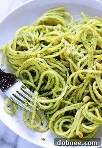 Fresh Arugula Pesto Pasta recipe thumbnail