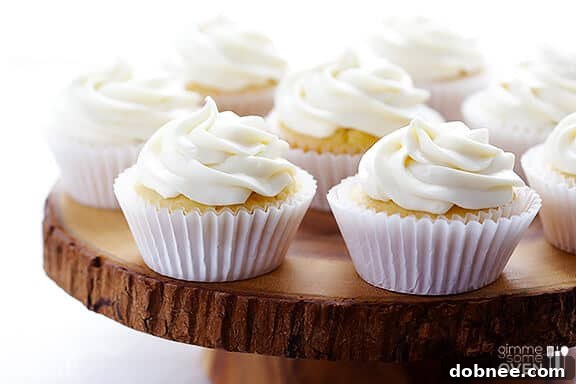Delicious Honey Lemon Cupcakes with Cream Cheese Frosting, perfect for a summer gathering.