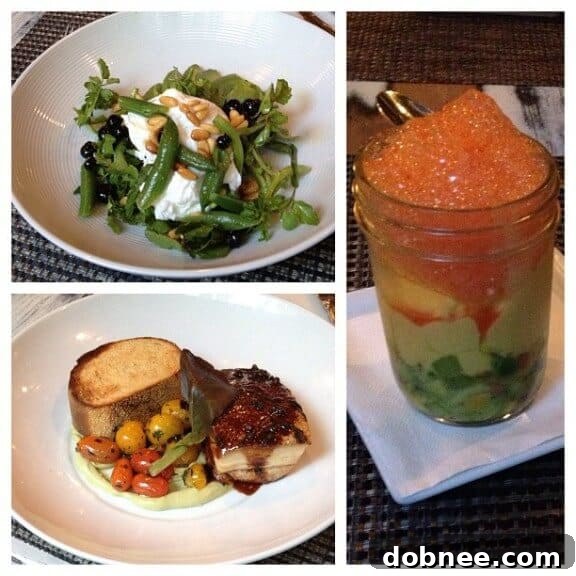 Gourmet avocado dinner at Industriel restaurant in downtown Los Angeles