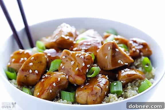 Healthier Sesame Chicken Recipe | gimmesomeoven.com
