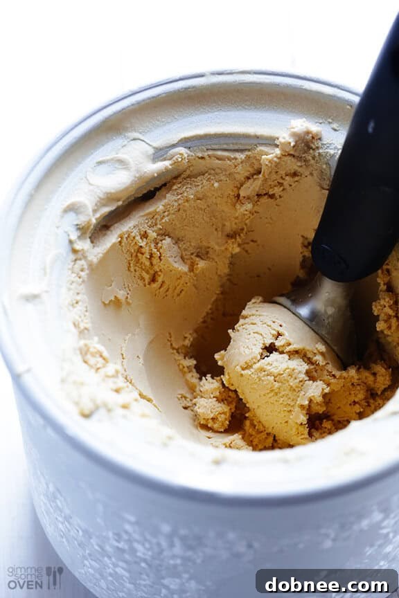 Scoops of Biscoff Ice Cream