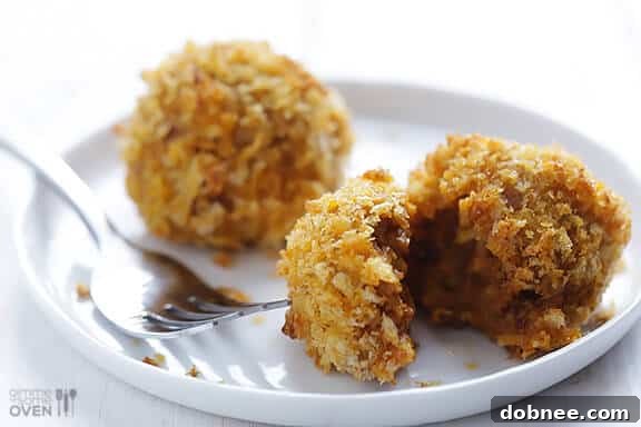 Oven-Fried Spanish Croquettes with Chorizo and Manchego Cheese