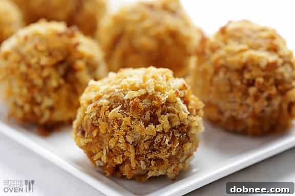 Oven-Fried Chorizo Croquettes, ready to serve