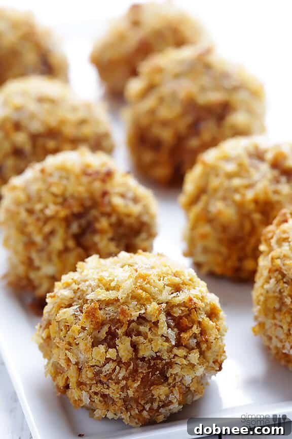 Platter of Oven-Fried Spanish Croquettes ready to be served