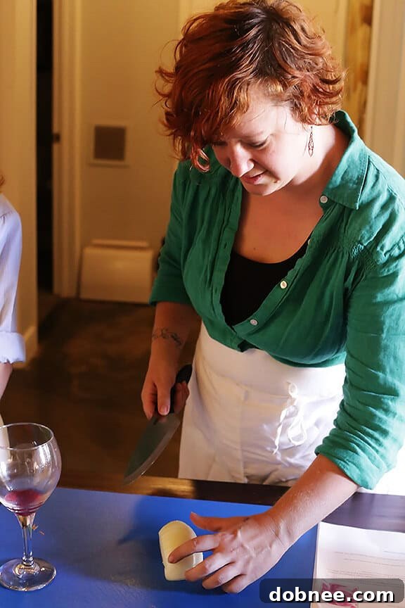 Learning proper knife skills for cooking