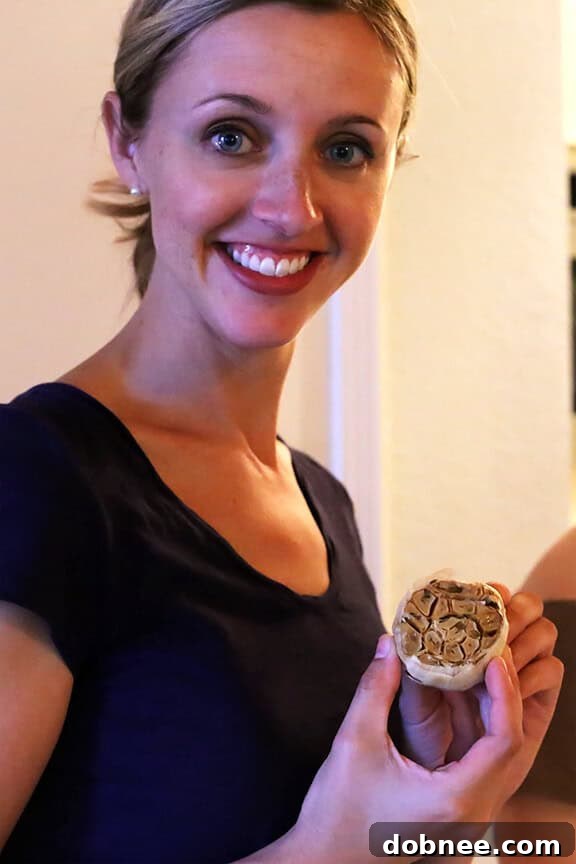 Friends learning how to roast garlic cloves