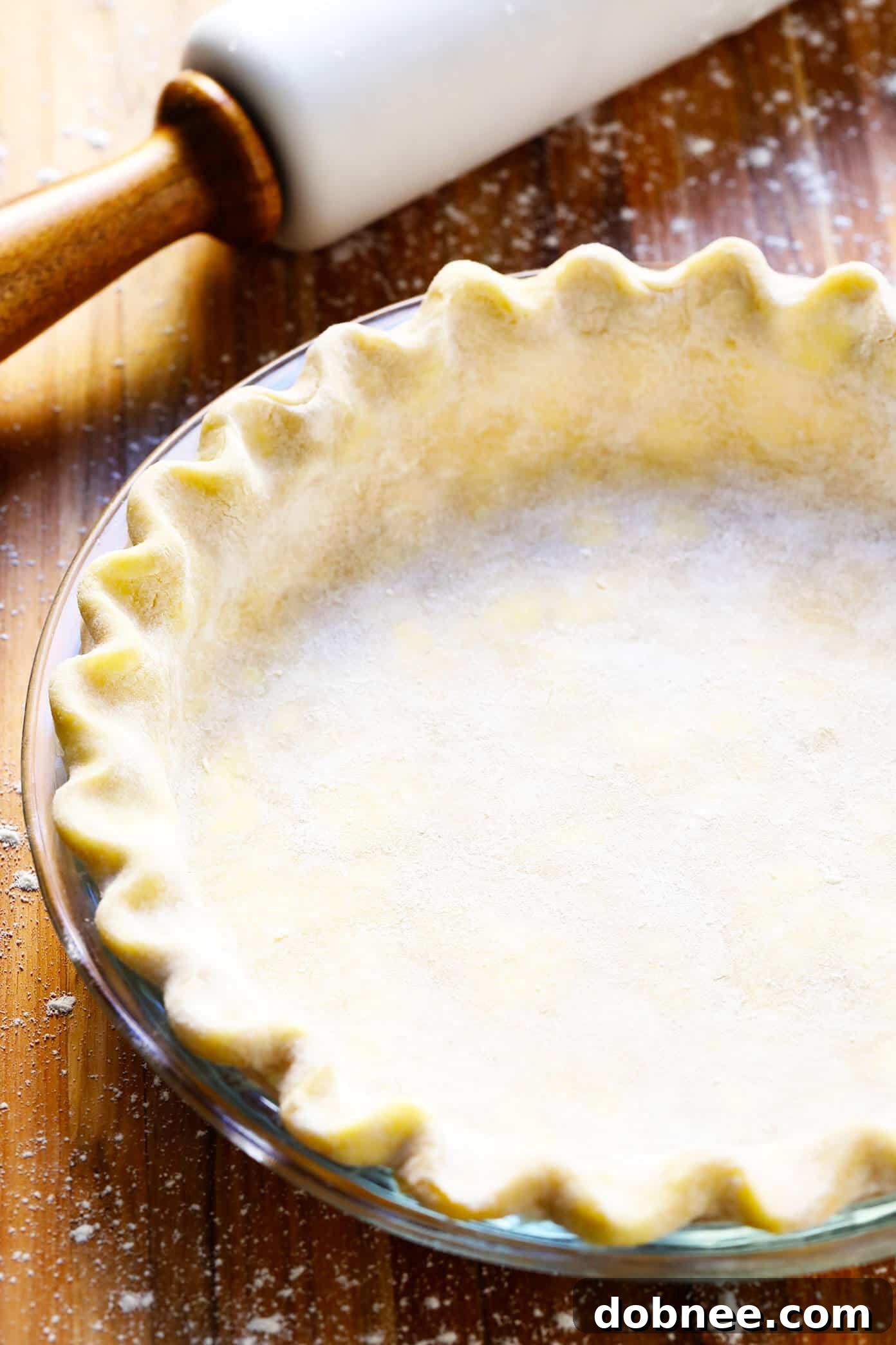 Homemade Pie Crust Ready for Baking