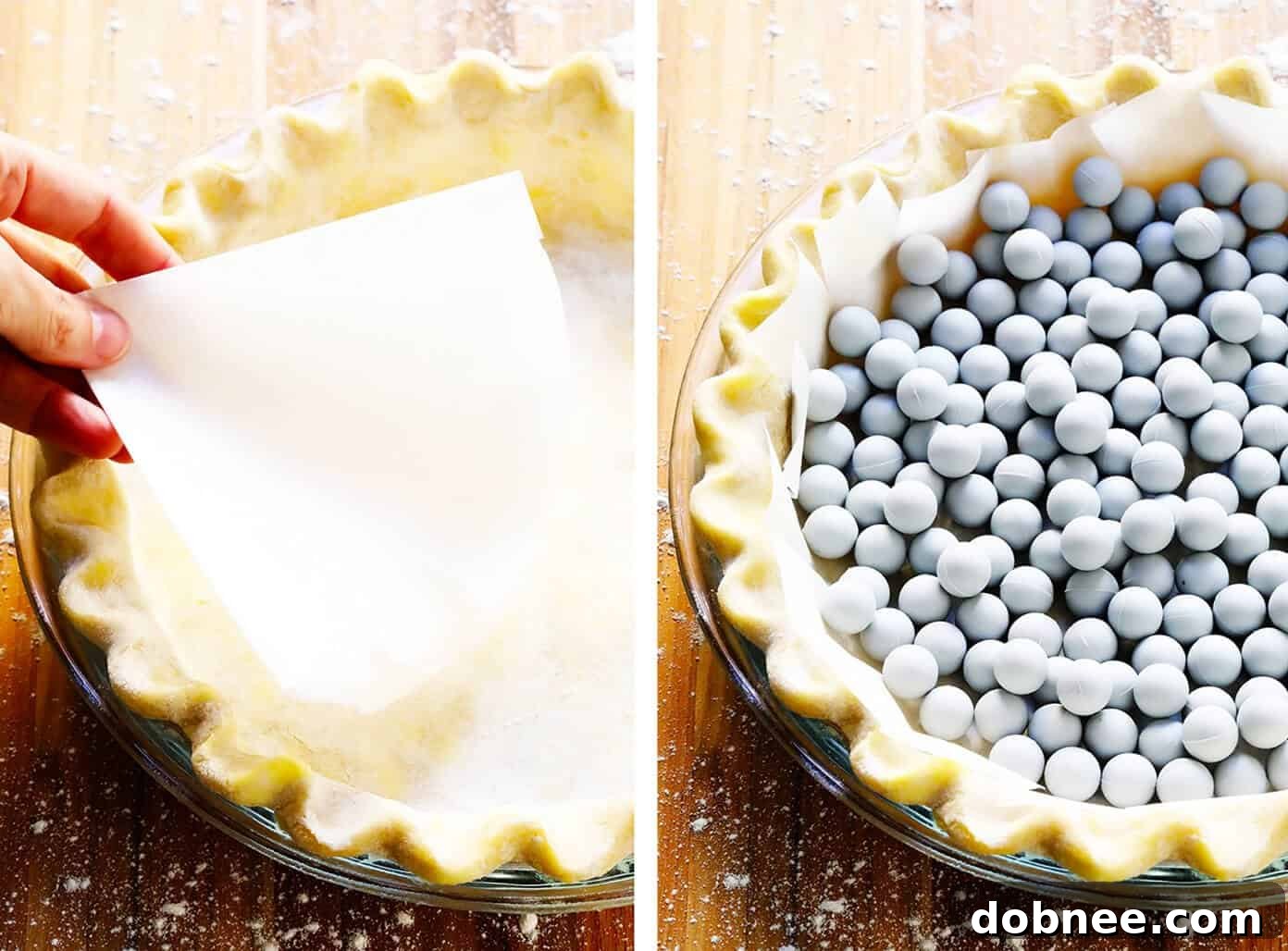 Blind Baking Pie Crust with Pie Weights