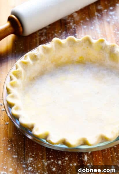 Homemade Pie Crust Ready for Baking