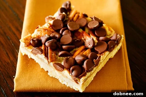 Freshly baked English Toffee Bars on a cooling rack