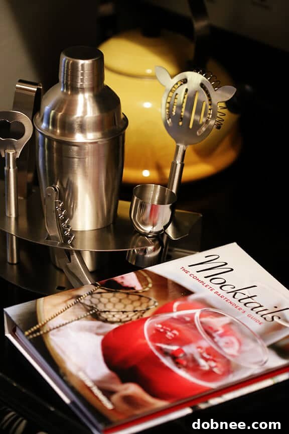 Mocktails Party - an array of colorful non-alcoholic drinks and ingredients.