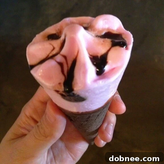 Chocolate-Covered Cherry Ice Cream Cones from Skinny Cow, a sweet treat.