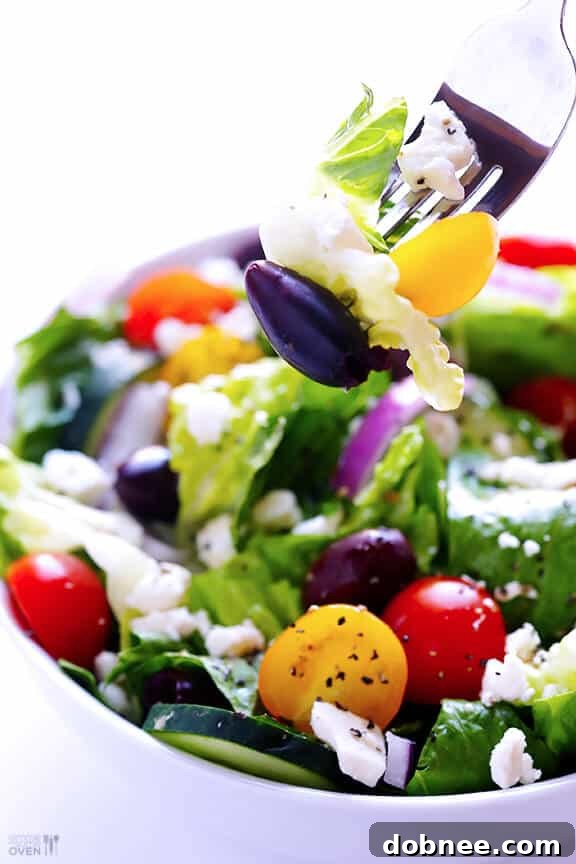 Easy Greek Salad Recipe with Homemade Dressing