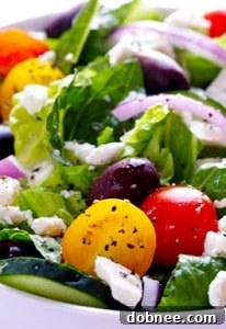 Greek Salad with Garlic Lemon Vinaigrette