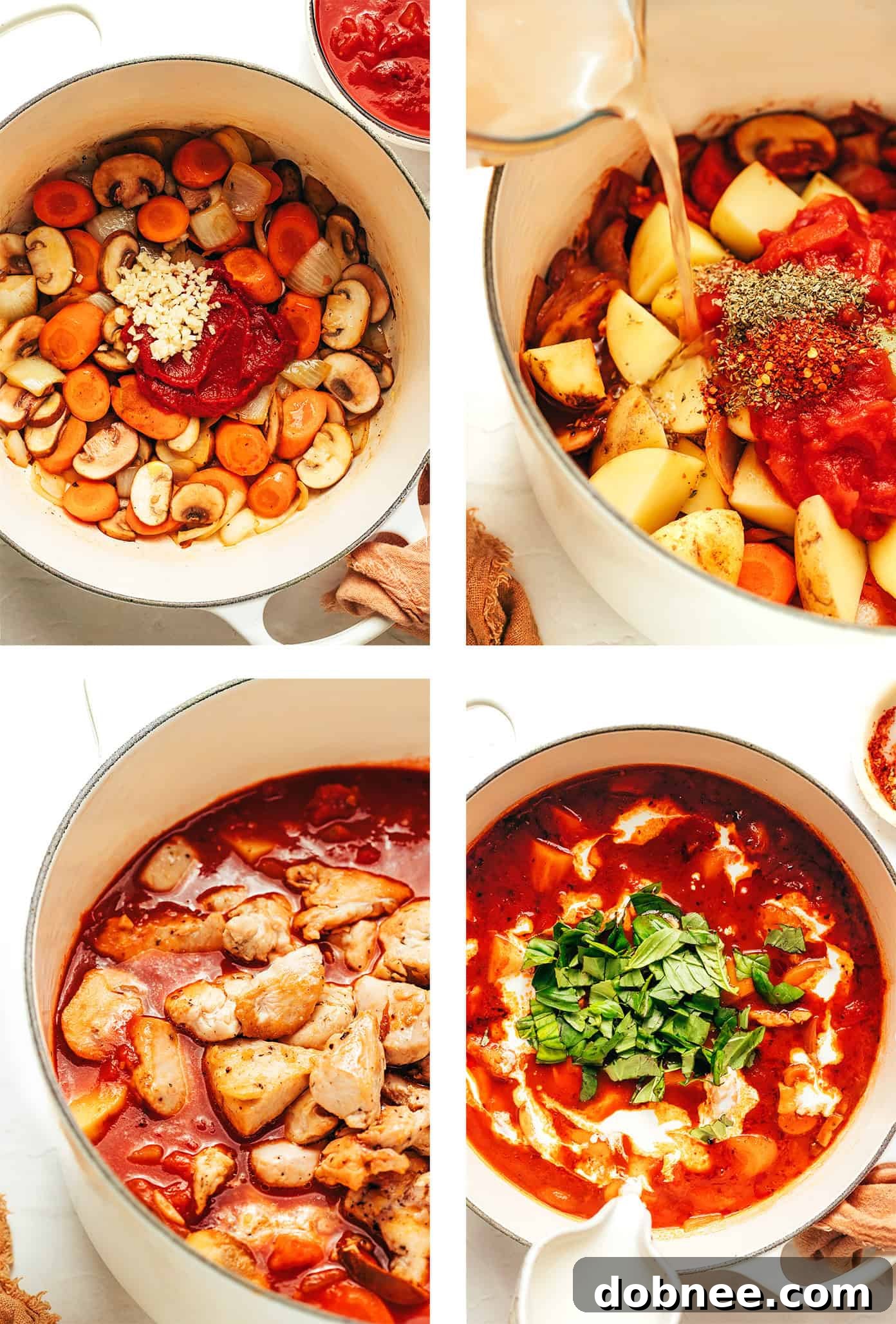 Mediterranean Chicken Tomato Basil Stew 5 Steps and tips for preparing tomato basil chicken stew