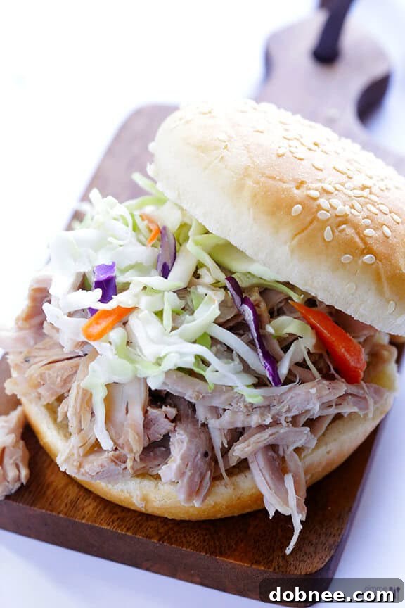 Slow Cooker Apple Cider Pulled Pork - platter