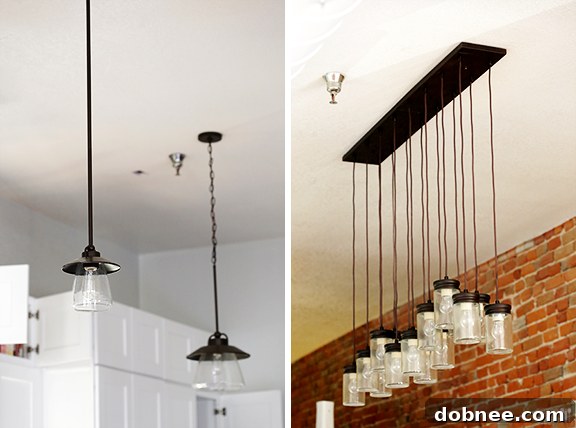 Kitchen recessed lighting detail.