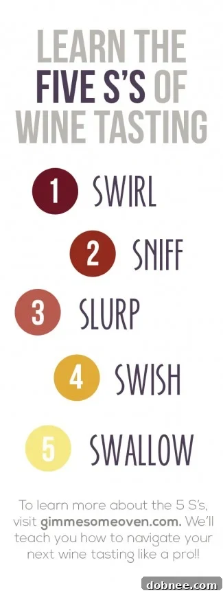 Learn the 5 S's of Wine Tasting to become a confident wine taster | gimmesomeoven.com #wine #winetasting