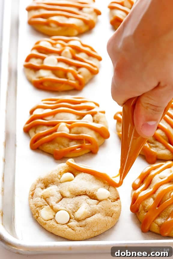Platter of undecorated Caramel White Chocolate Cookies