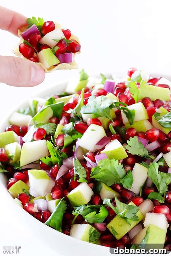 Refreshing 5-Ingredient Pear Pomegranate Salsa
