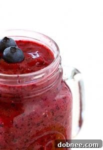 Brain Power Blueberry Avocado Smoothie