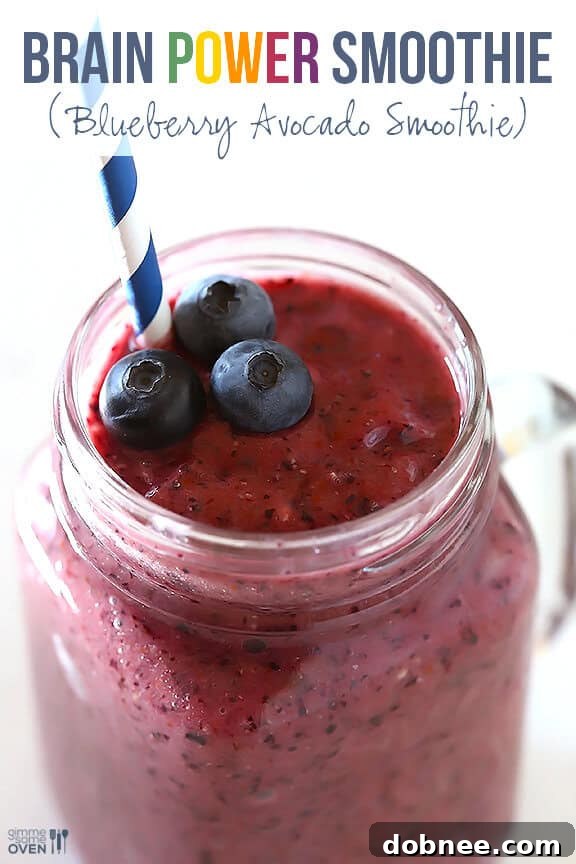 A vibrant glass of the Brain Power Smoothie, indicating healthy choices for a better life.