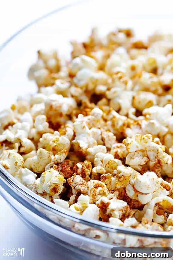 Delicious and healthy Taco Popcorn in a bowl