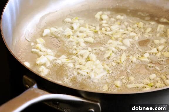 Sautéing Garlic and Shallots for Scampi