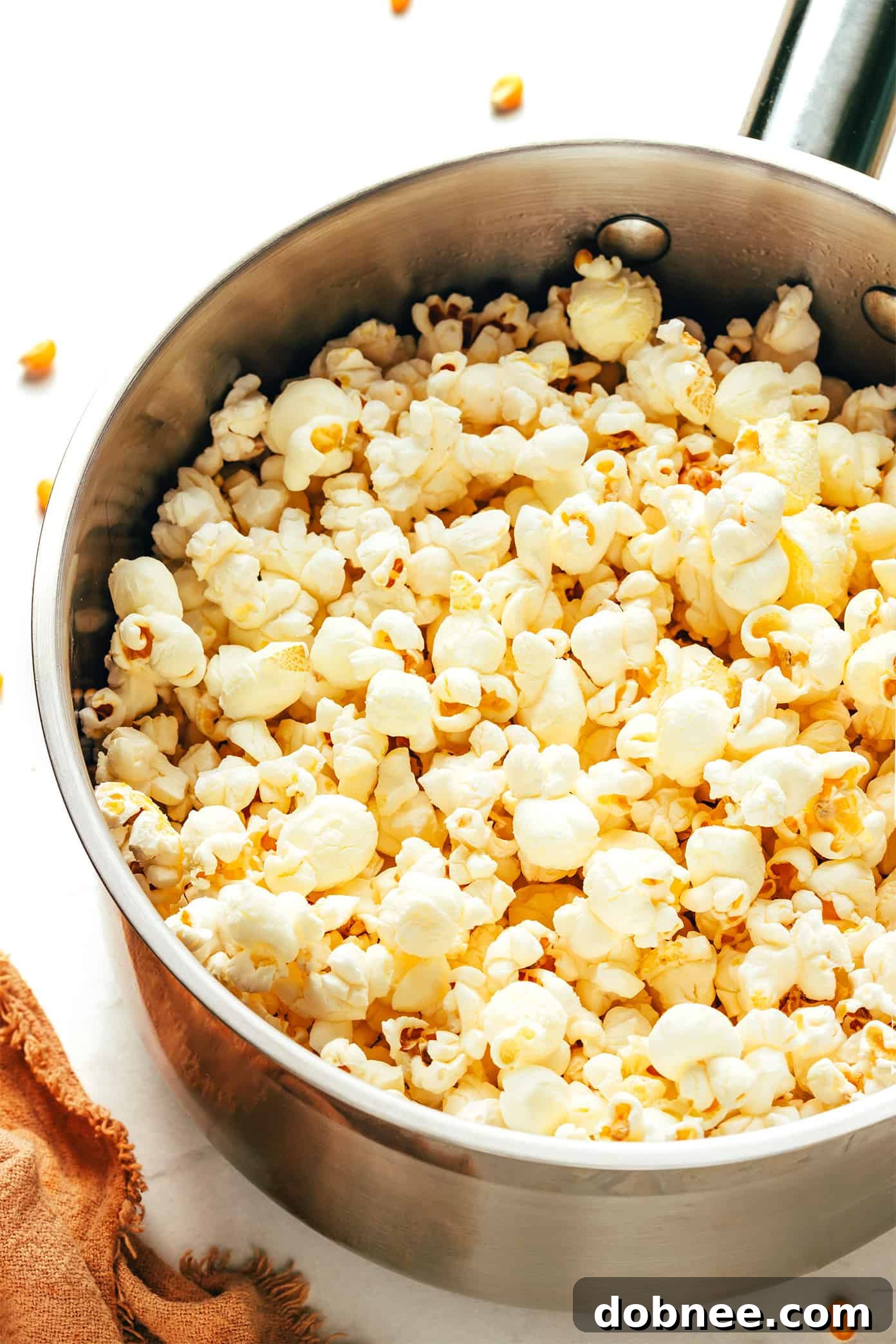 Nutritional Yeast Popcorn on stovetop