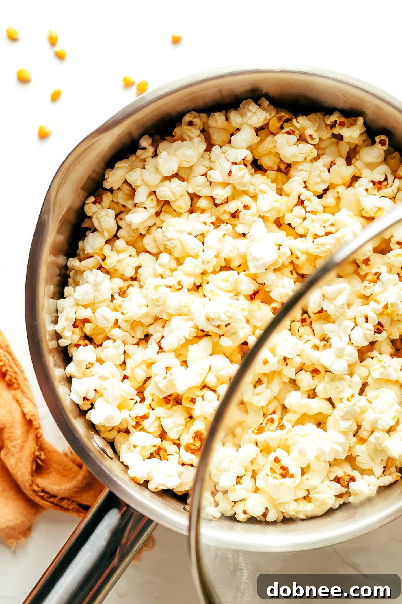 Freshly popped Nooch Popcorn in a bowl