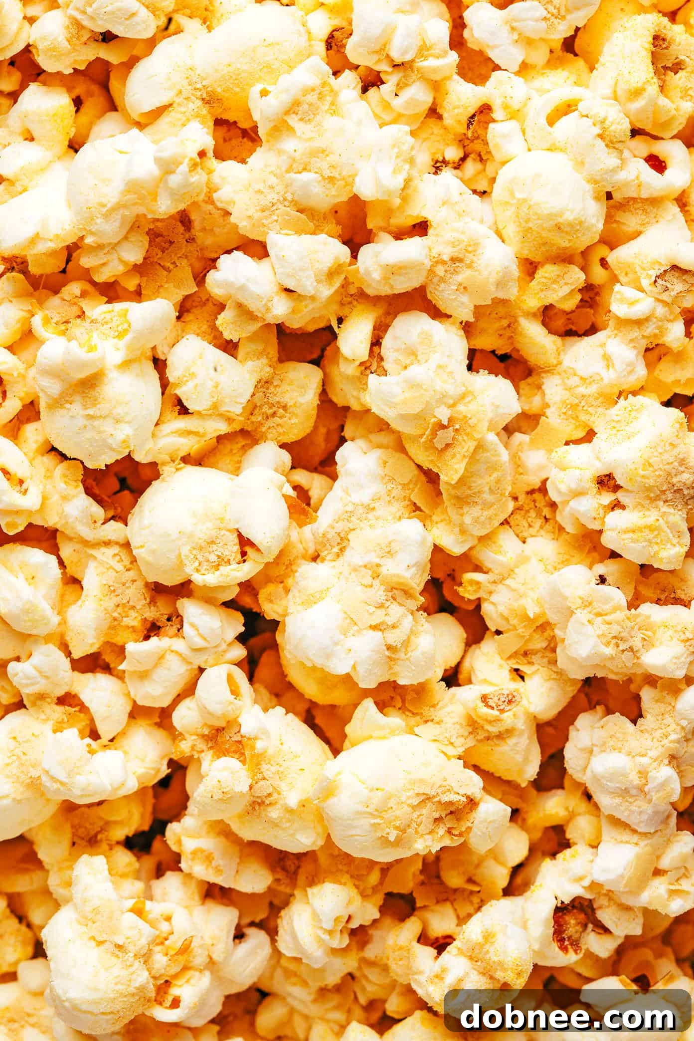 Hand reaching for Nooch Popcorn