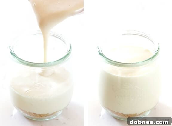 Lighter No-Bake Cheesecake Layers in a Jar