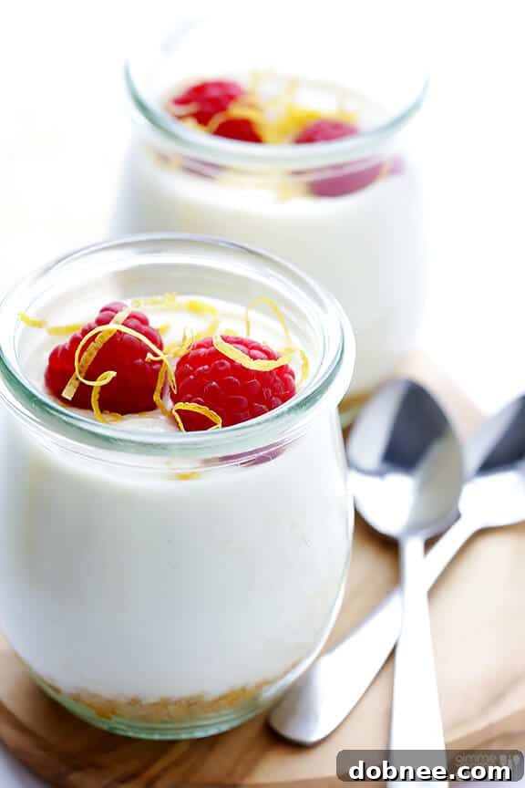 A collection of Lighter No-Bake Cheesecakes ready to serve