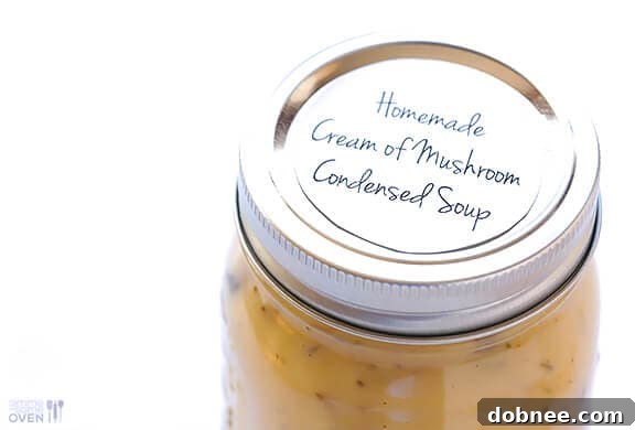 Homemade Condensed Cream of Mushroom Soup