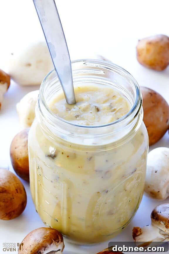 Homemade Condensed Cream of Mushroom Soup Ready